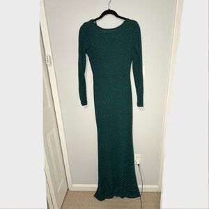 Open back formal prom dress